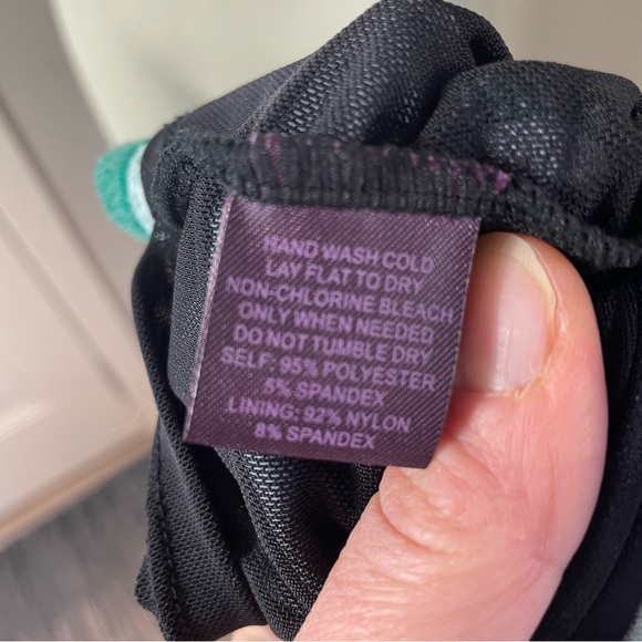 Hale Bob designer cold shoulder blue green detail dress - Picture 10 of 12